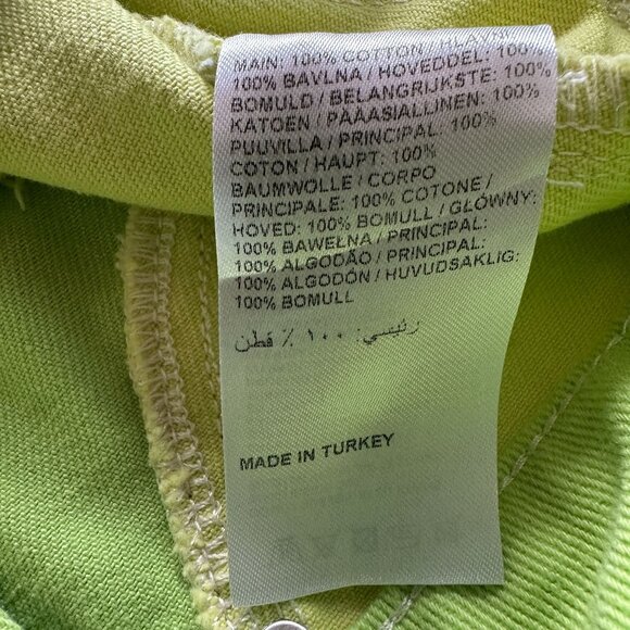 Ragged Priest Womens 28 Jeans Clacker Dad Jean Lime Green Yellow Cut Out - Picture 10 of 10